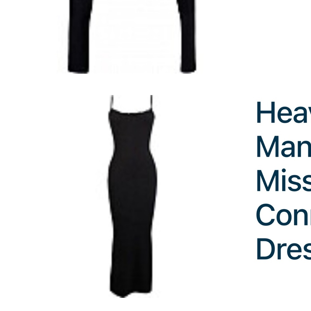 Heavy Manners Missed Connections Dress XS NWTBlack Sleeveless Bodycon Maxi Dress - Picture 3 of 5